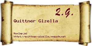 Quittner Gizella névjegykártya